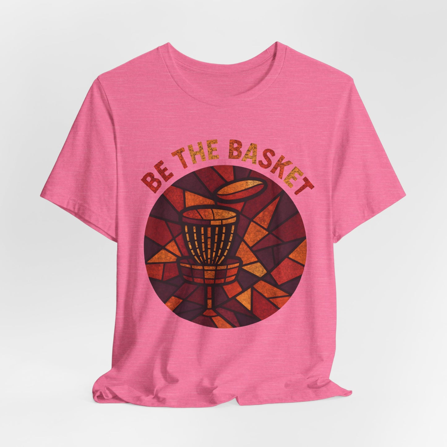 BE THE BASKET Disc Golf Basket Round Glass, Disc Golf Unisex T-Shirt