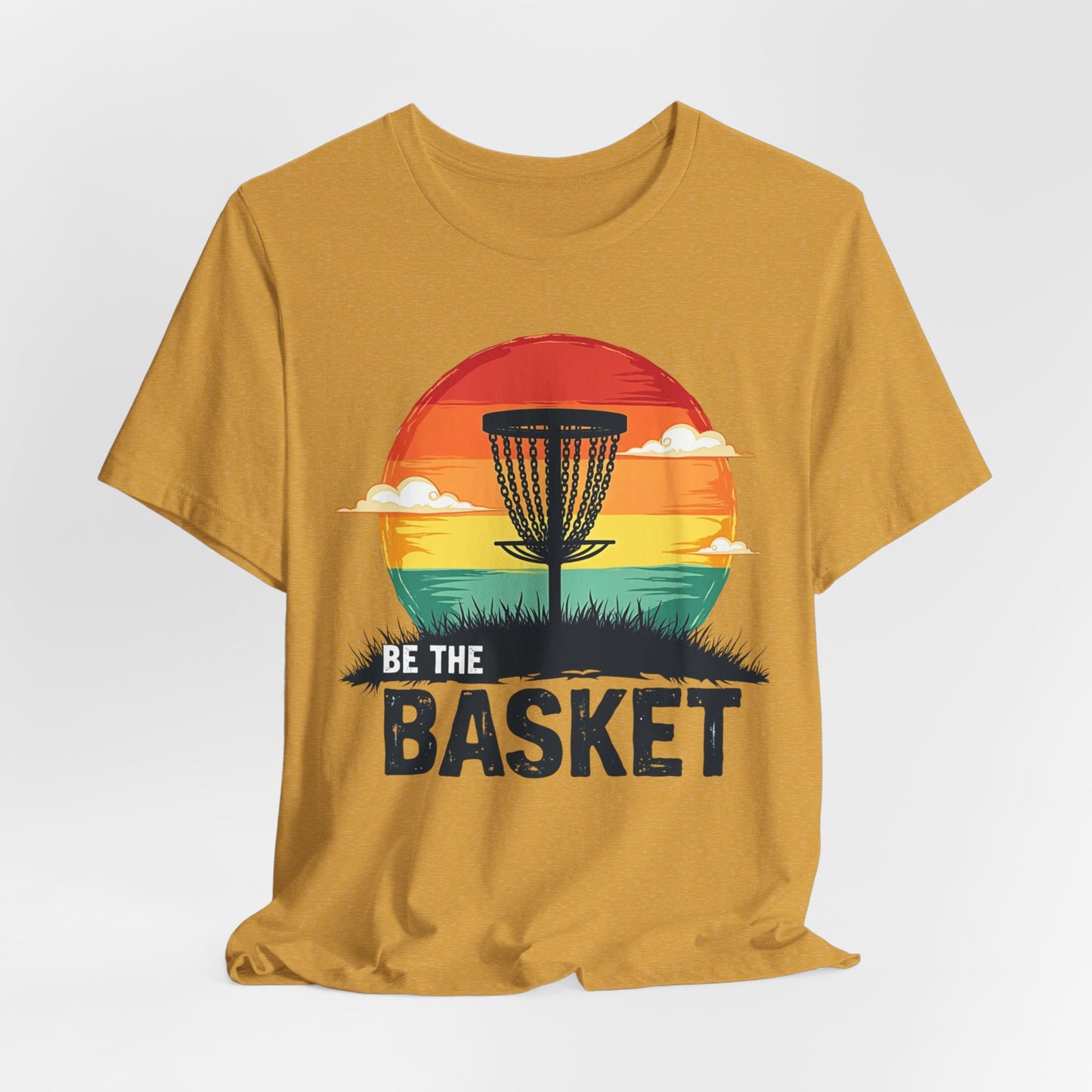 BE THE BASKET Disc Golf Retro 5, Unisex T-Shirt, Disc Golf Shirt