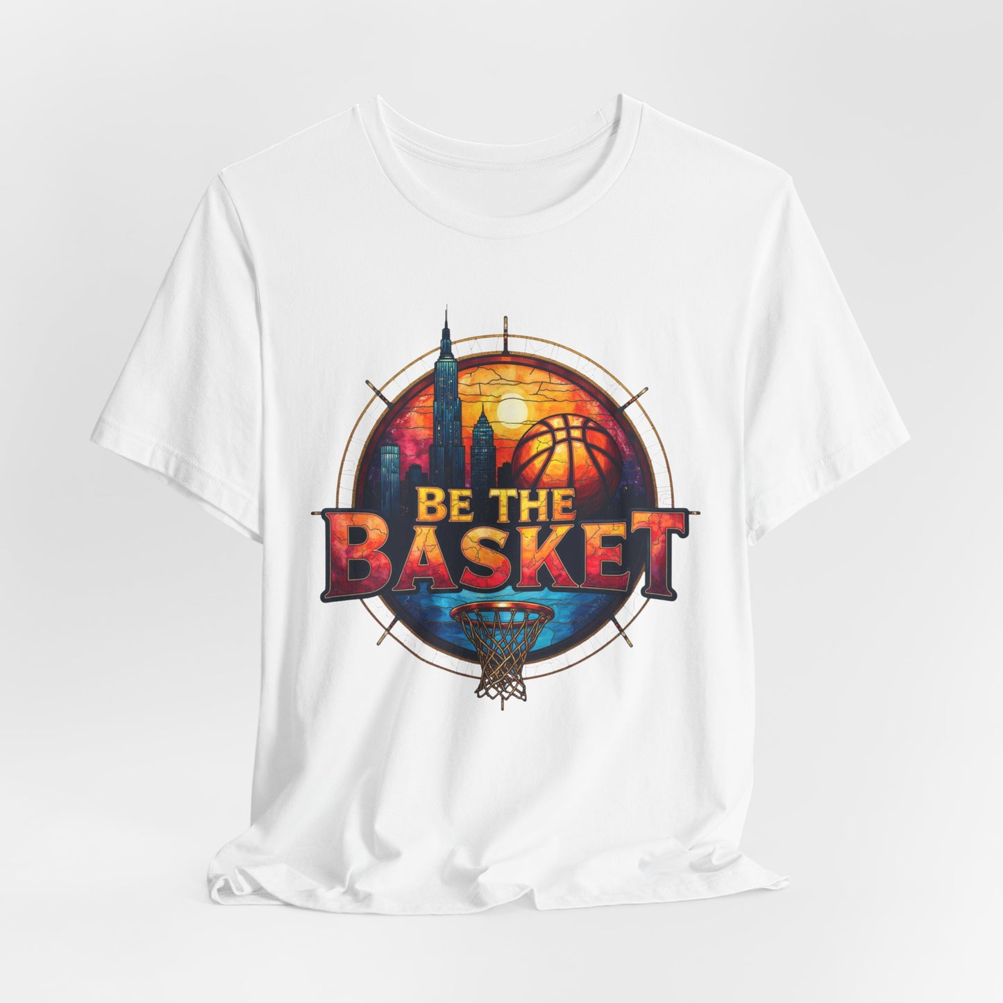 BE THE BASKET Basketball Goal Skyline Glass 2 , Basketball Unisex T-Shirt