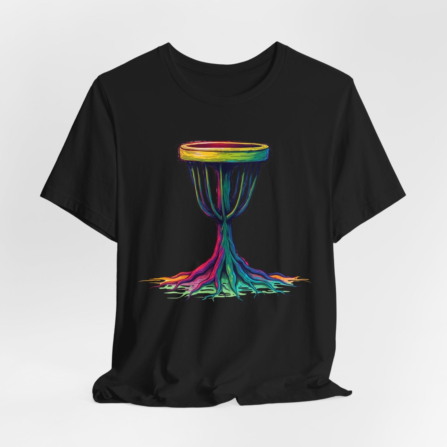 Disc Golf Tree of Life Design 1 Unisex T-Shirt, Happy Feel-Good Disc Golf Shirt