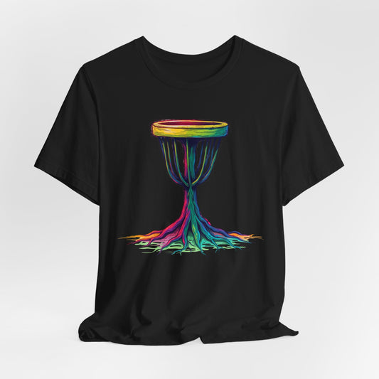 Disc Golf Tree of Life Design 1 Unisex T-Shirt, Happy Feel-Good Disc Golf Shirt