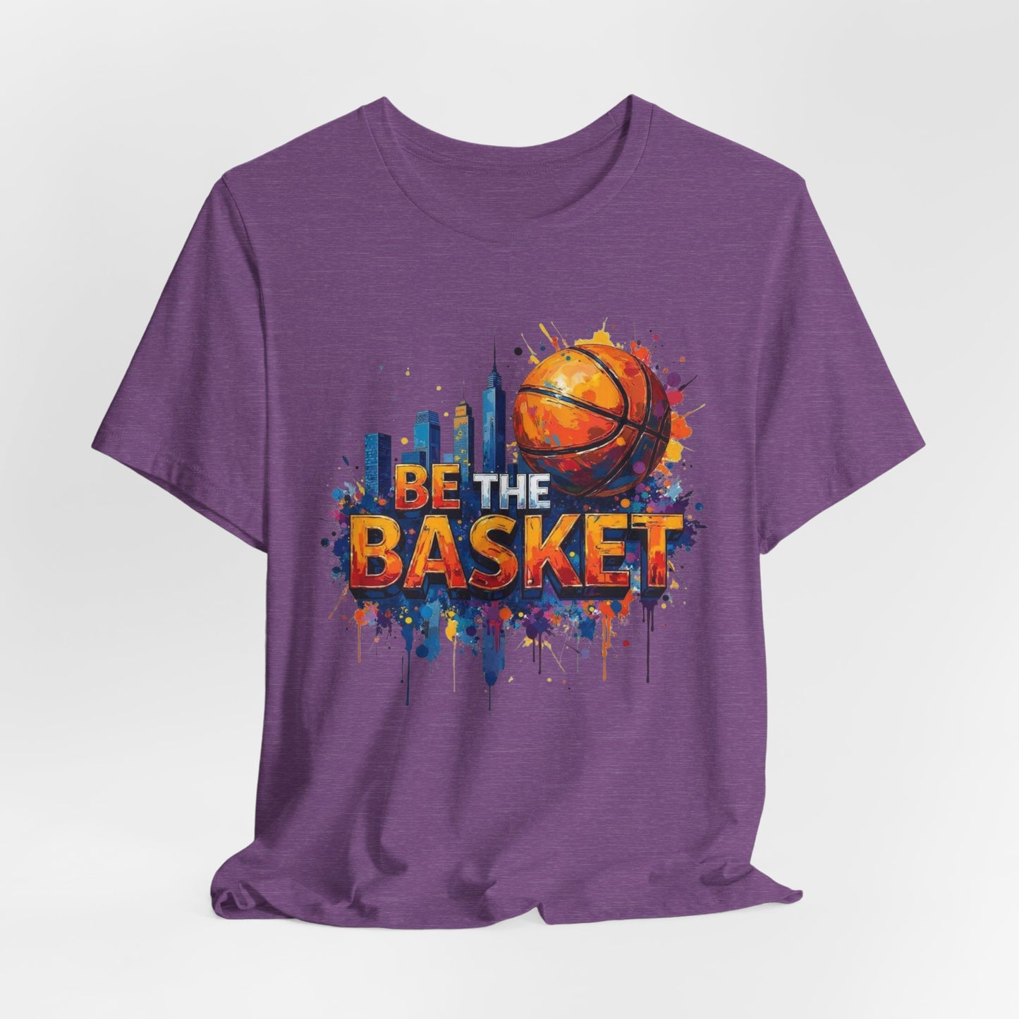 BE THE BASKET Basketball Ball Skyline 4, Basketball Unisex T-Shirt