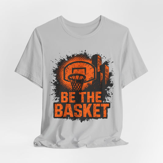 BE THE BASKET Basketball Goal Distressed Orange, Basketball Unisex T-Shirt