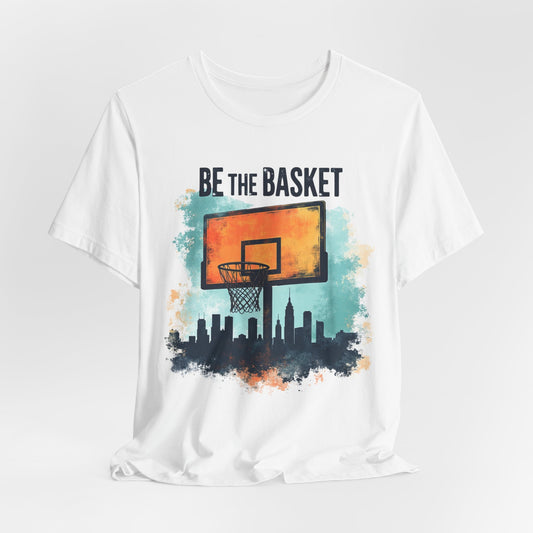 BE THE BASKET Basketball Skyline Sunset 2, Basketball Unisex T-Shirt