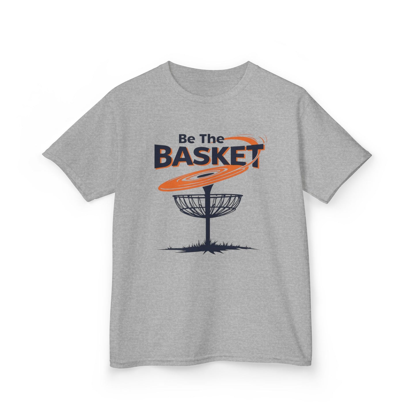 BE THE BASKET Swirl Design Kid's Disc Golf T-Shirt