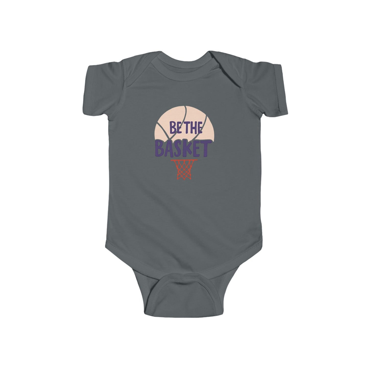 Infant BE THE BASKET Basketball Net Design - Fine Jersey Bodysuit