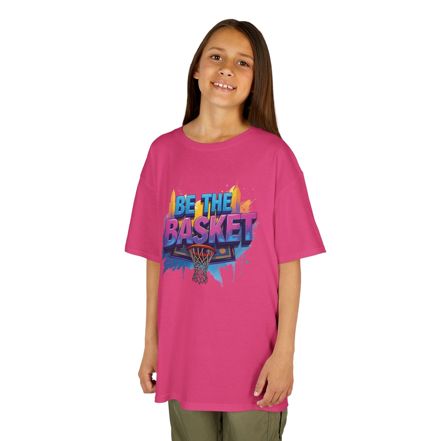 BE THE BASKET Kid's Disc Golf Cityscape 3 Design, Unisex Disc Golf T-Shirt