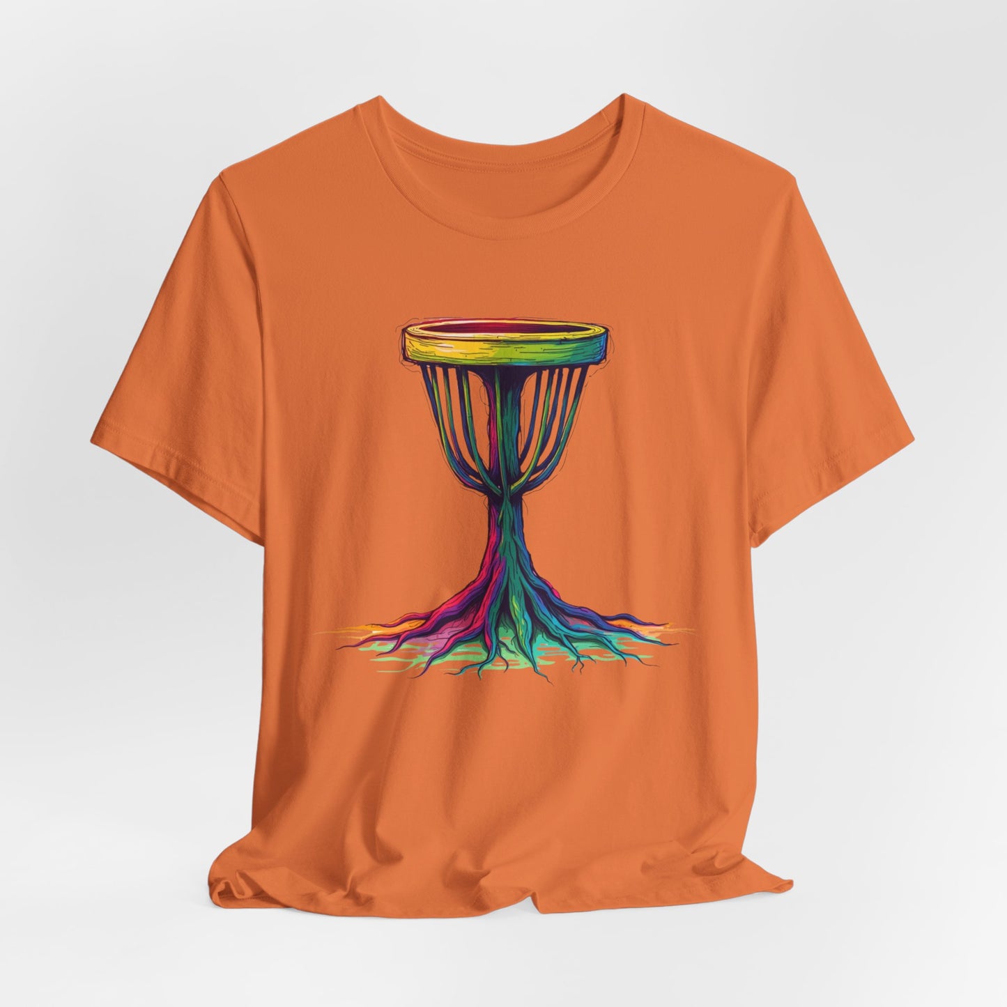 Disc Golf Tree of Life Design 1 Unisex T-Shirt, Happy Feel-Good Disc Golf Shirt