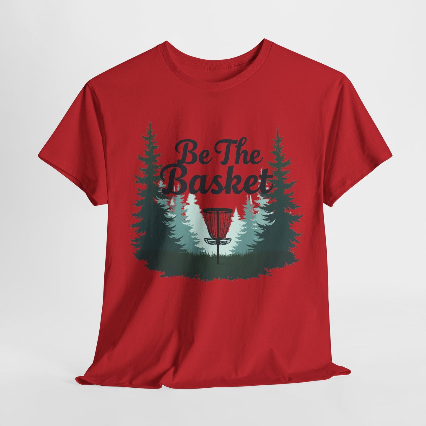 BE THE BASKET Outdoor Disc Golf Unisex Heavy Cotton T-Shirt - Perfect for Disc Golf Enthusiasts