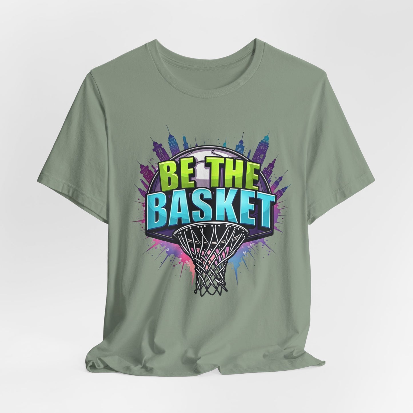 BE THE BASKET Skyline 3 Basketball Unisex T-Shirt, Basketball Shirt