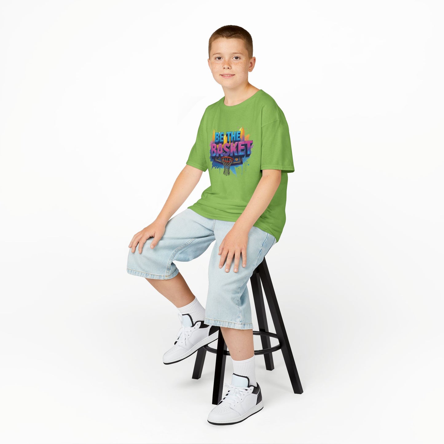 BE THE BASKET Kid's Disc Golf Cityscape 3 Design, Unisex Disc Golf T-Shirt