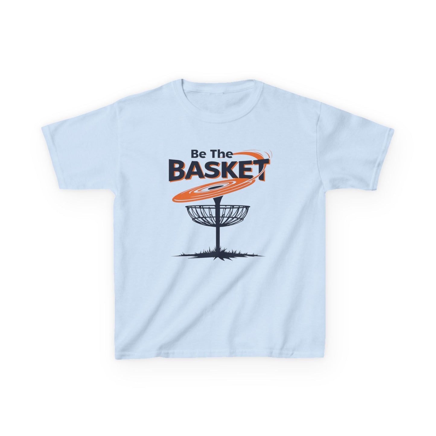 BE THE BASKET Swirl Design Kid's Disc Golf T-Shirt