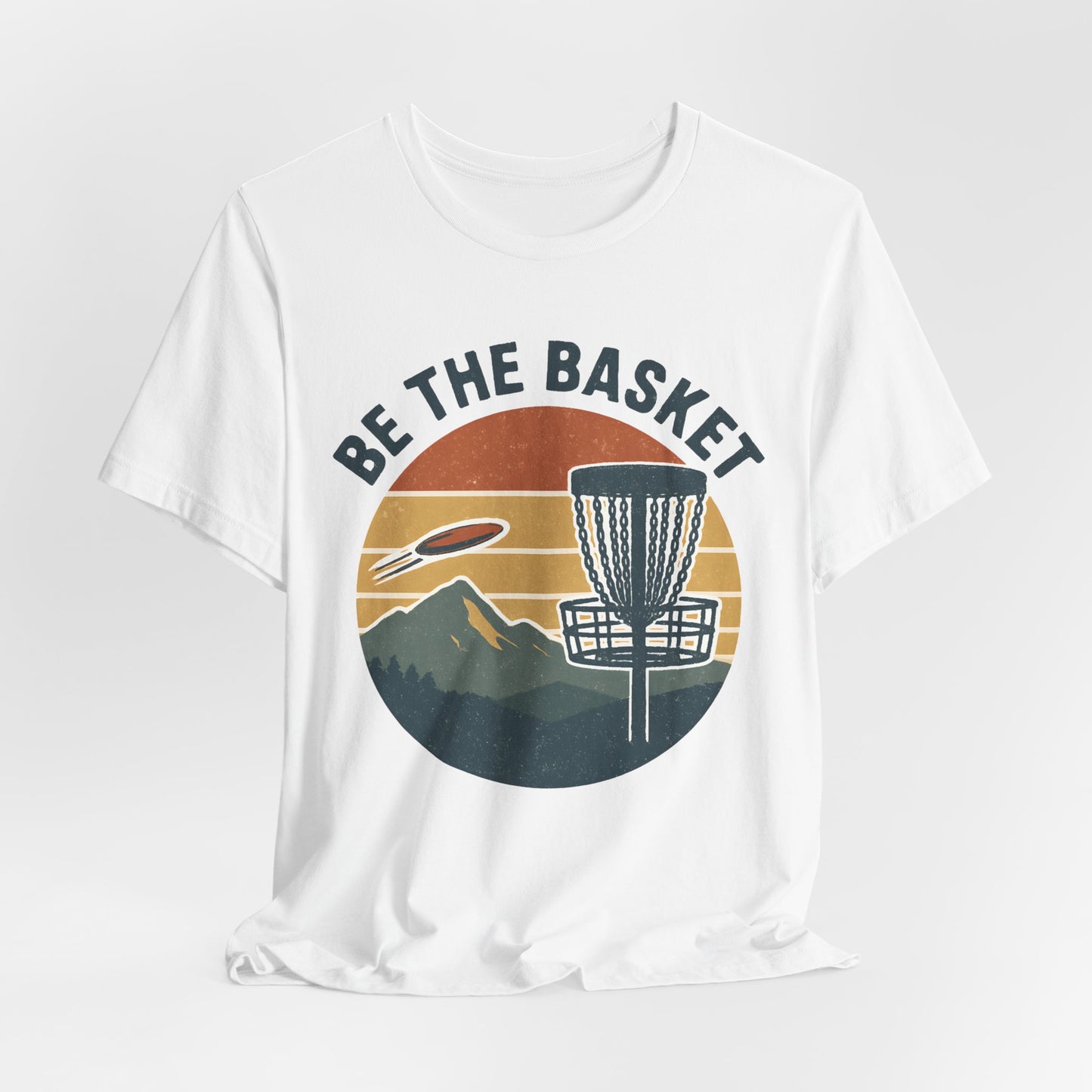 BE THE BASKET Disc Golf Basket Retro Distressed 2, Unisex T-Shirt